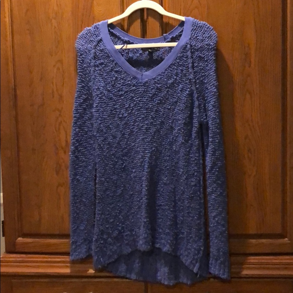 Purple Knit Long Sweater